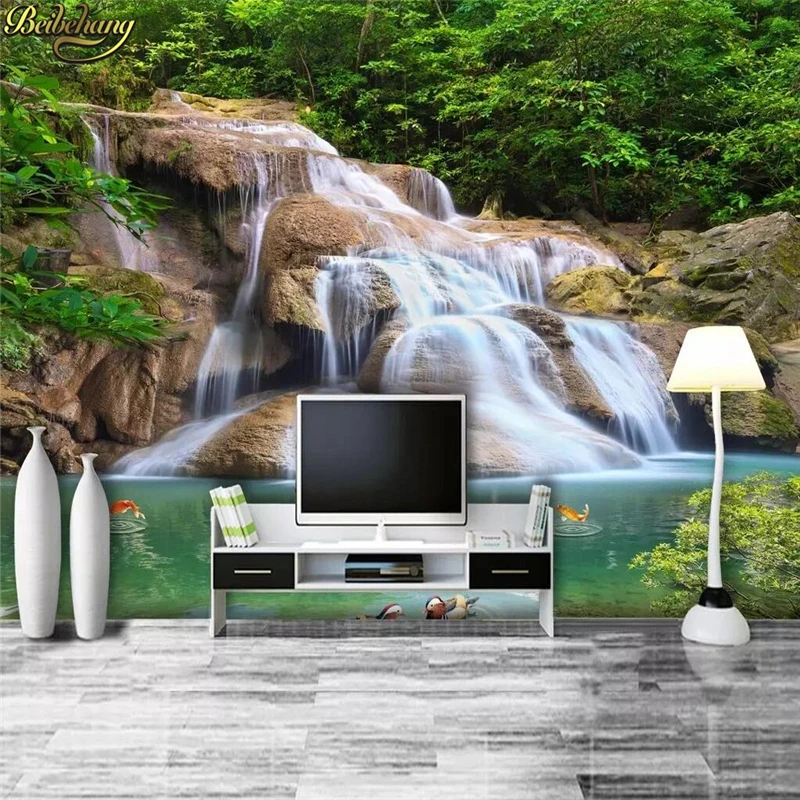 

Beibehang пользовательский напольный водонепроницаемый стерео 3D Пол водопад обои для спальни стены настенные бумаги домашний декор