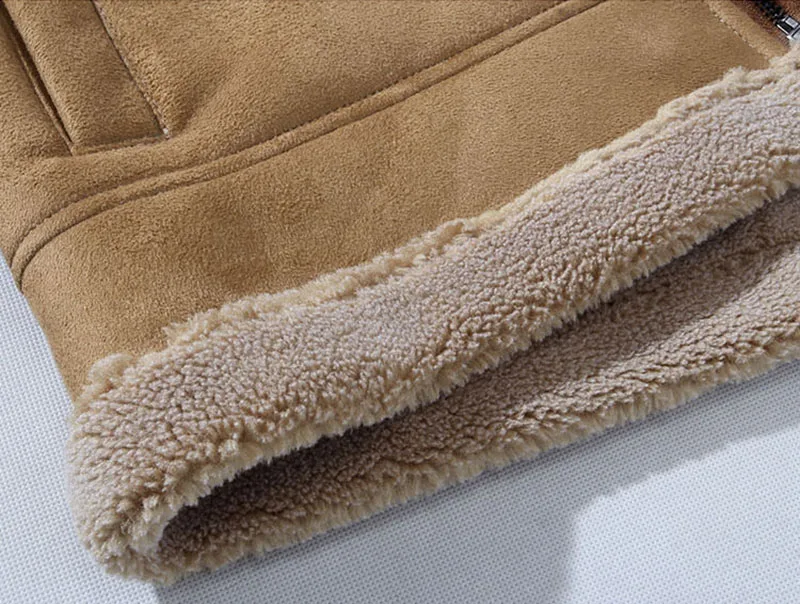 suede leather coat khaki 11