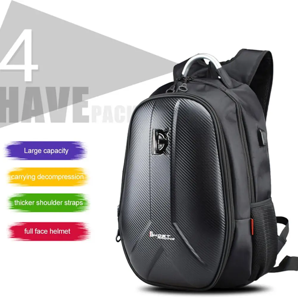 

Waterproof Motorcycle Bag Motorcycle Backpack Tank Bag Carbon Fiber Moto Motorbike Helmet Bags Large Capacity Travel Luggage