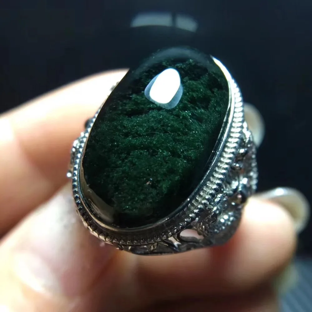 Natural Green Phantom Quartz Crystal Ring (1)