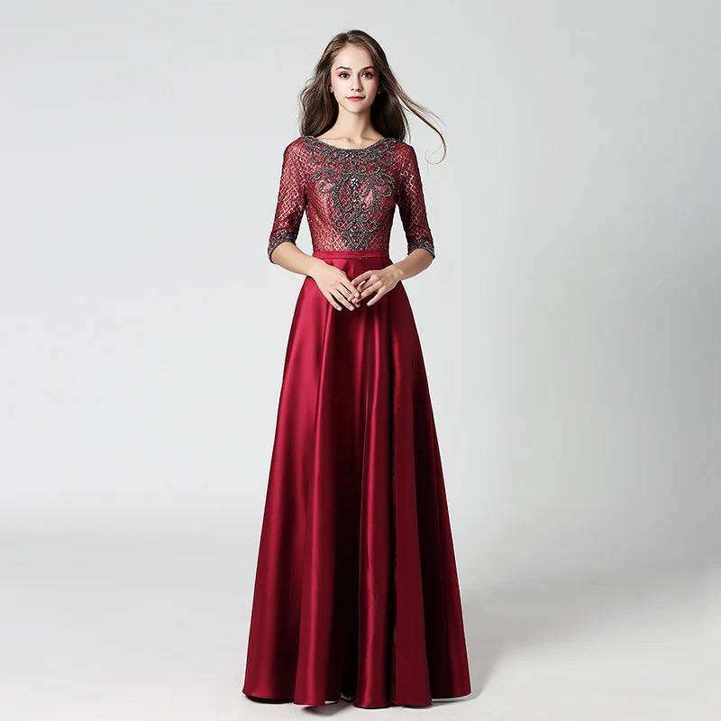miçangas de luxo vestido de noite sexy