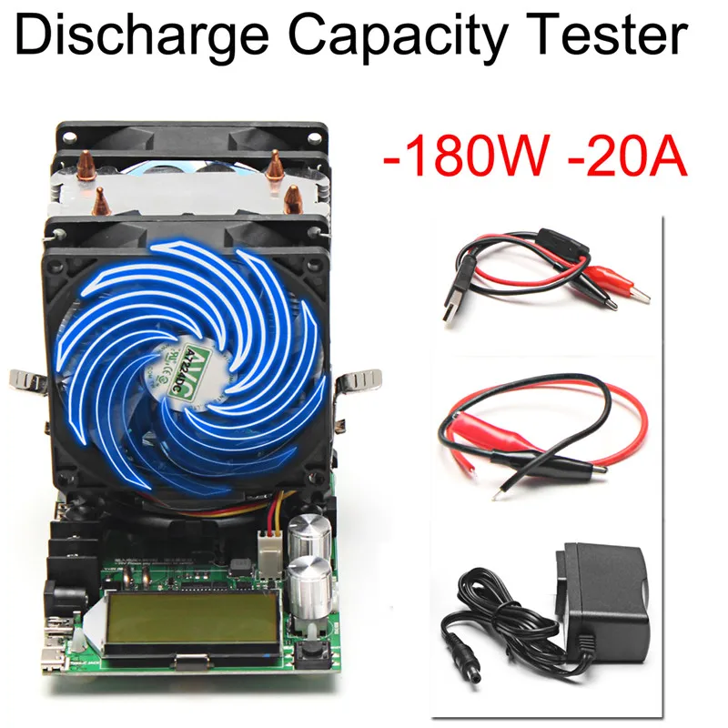 

4Pcs/set 200V 20A 180W Adjustable Constant Current Electronic Load Battery Discharge Capacity Tester Meter Lead-acid lithium