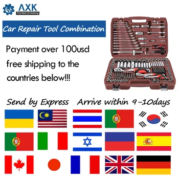 Online Hand Tools Auto Repair Kit Combination Set Car Bushing Ratchet Wrench Axk 216pcs 72 Teeth Handle Stainless Steel