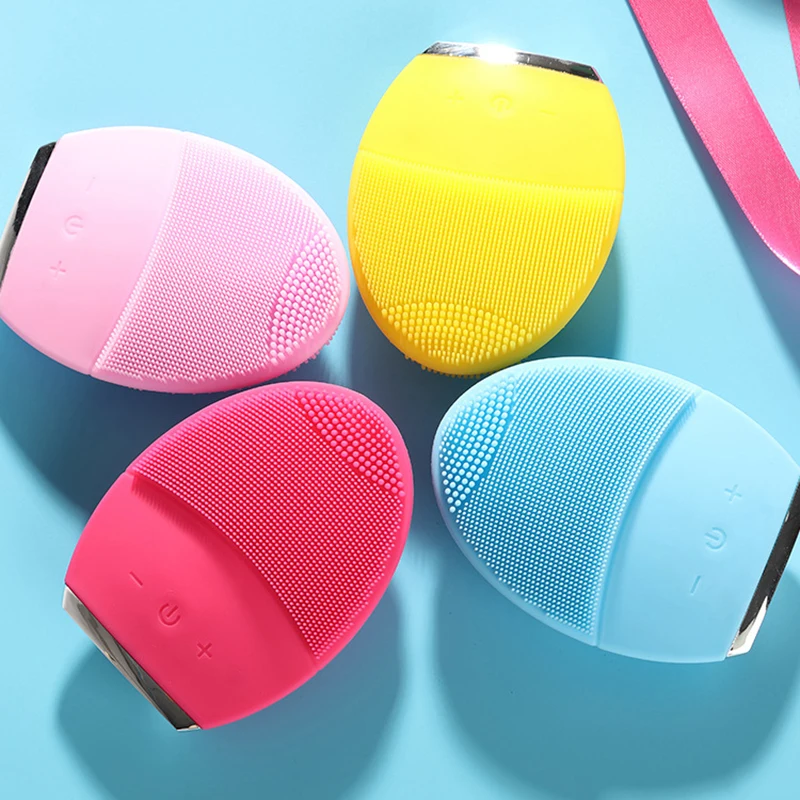 

Silicone Facial Cleansing Whole Waterproof Ultrasonic Massage Skin Deep Cleaning Device Rechargeable Face Cleanser