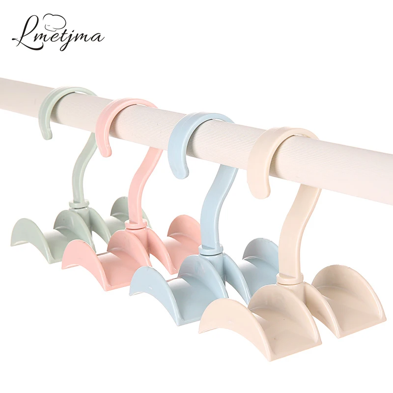 

LMETJMA 4pcs/set Rotatable Multifunction Tie Rack Belt Scarf Hat Bag Rack Neckties Hanging Rack Wardrobe Storage Rack KC0612-1
