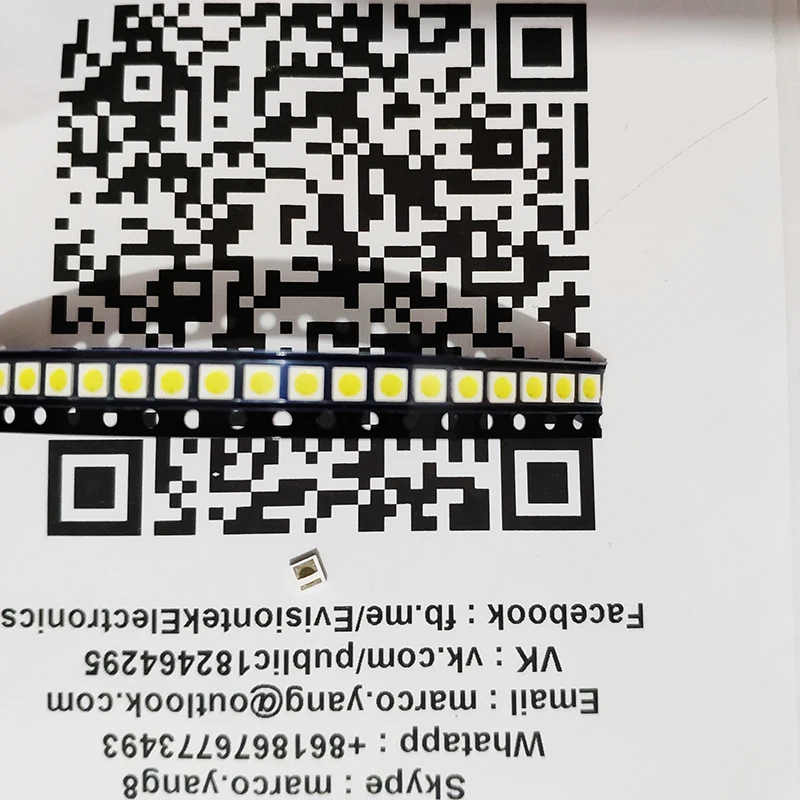 50 шт. задний светильник ТВ 3030 SMD СВЕТОДИОДНЫЙ диоды ТВ ПОДСВЕТКА 1 Вт 3 в холодный белый Светодиодный ЖК-светильник с подсветкой 130lm ремонт