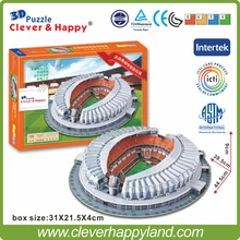 Китай FC стадион 3D головоломка бумага для моделирования Цзинань аоти центр футбол стадион DIY Головоломка Бумажная модель