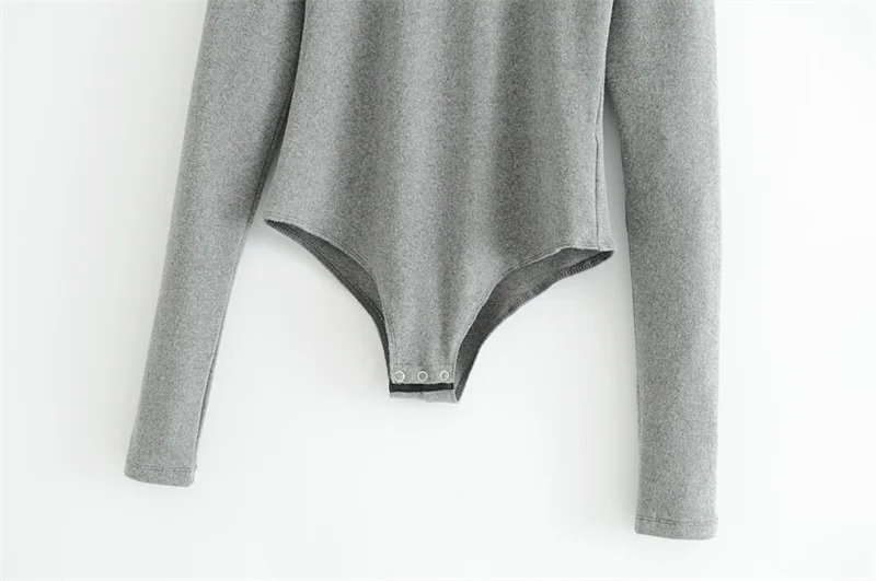 red bodysuit Autumn & Winter Wear Women Turtleneck Long Sleeve Warm Bodysuits cut out bodysuit