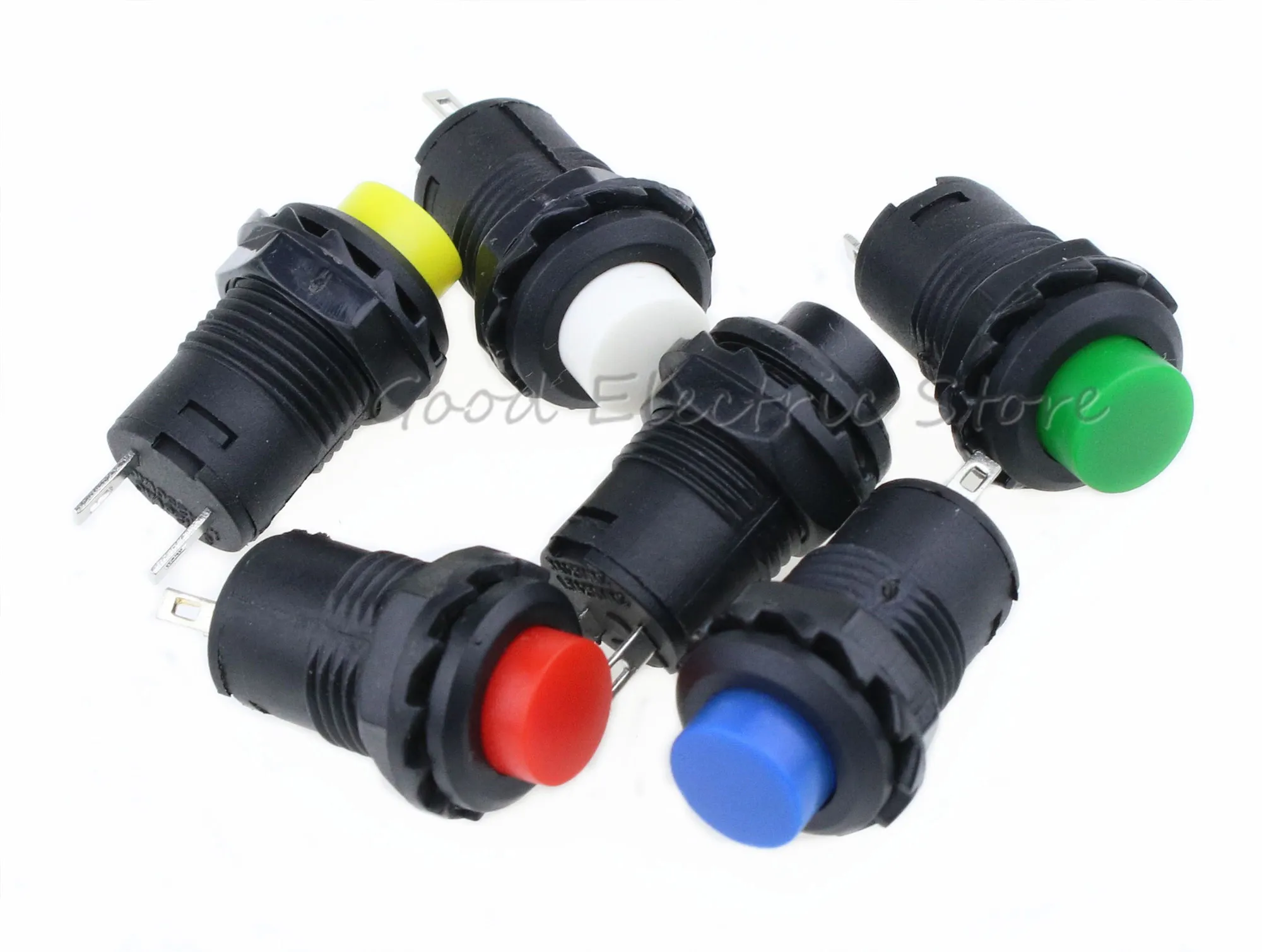 

10Pcs Self-locking Push button Switch Latching ON/OFF 12mm DS-228/428