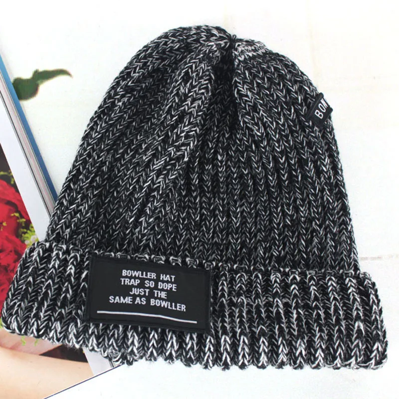 

New 2016 Autumn Winter Hats for Men and Women Wool Plain Beanies Knitted Cap Brand Lovers Warm Fashion Hip Hop Hat Black L5