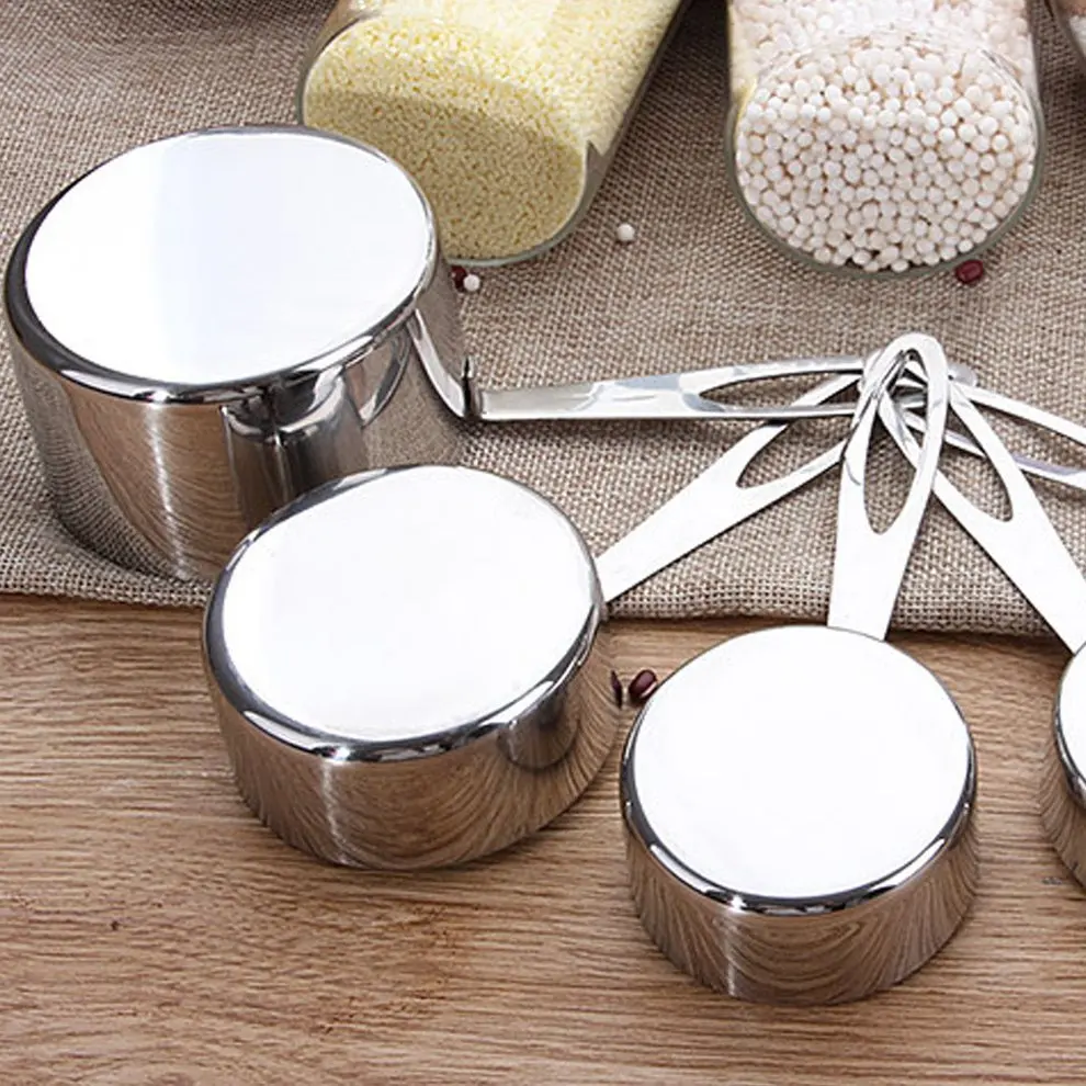 Set of 5 Stainless Steel Measuring Cups 4 Set of 5 Stainless Steel Measuring Cups 2
