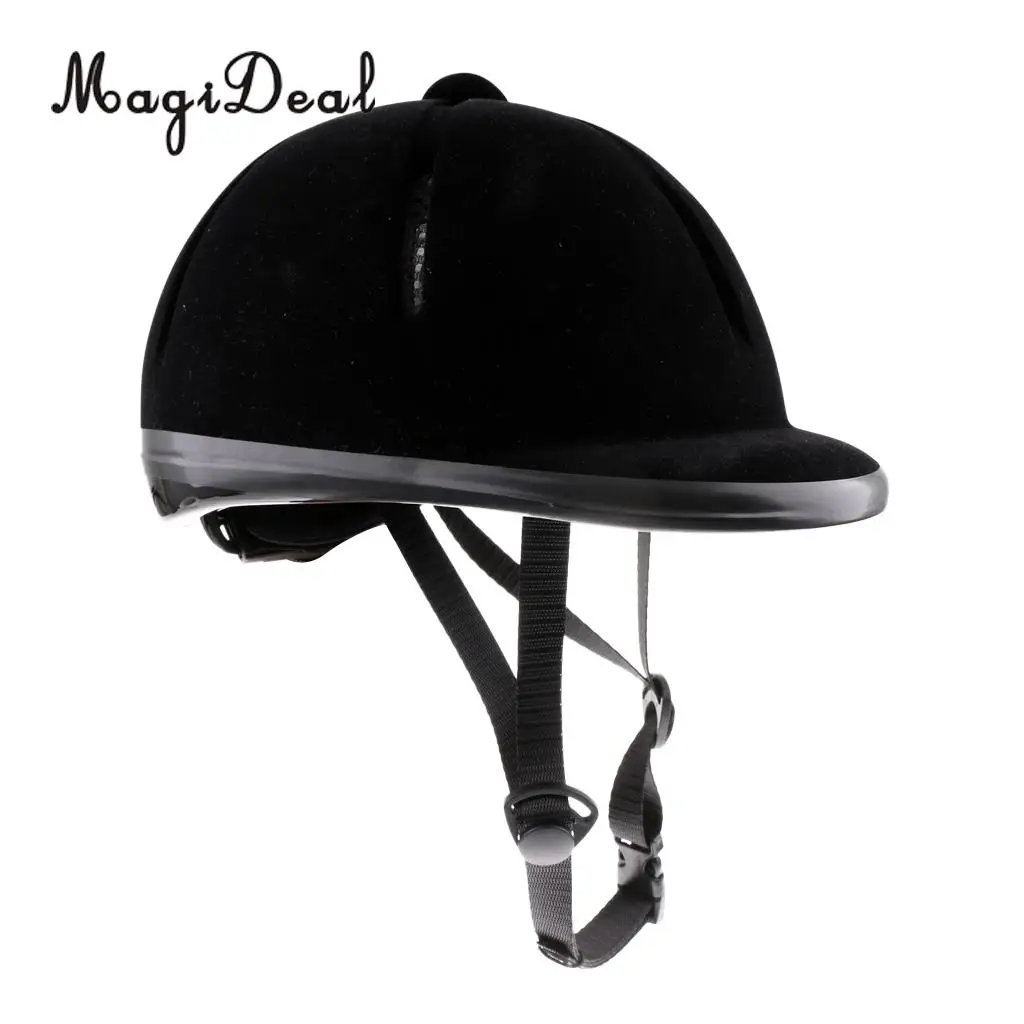 Adjustable Equestrian Helmet Safety Horse Riding Hat Head Protective Gear Black 