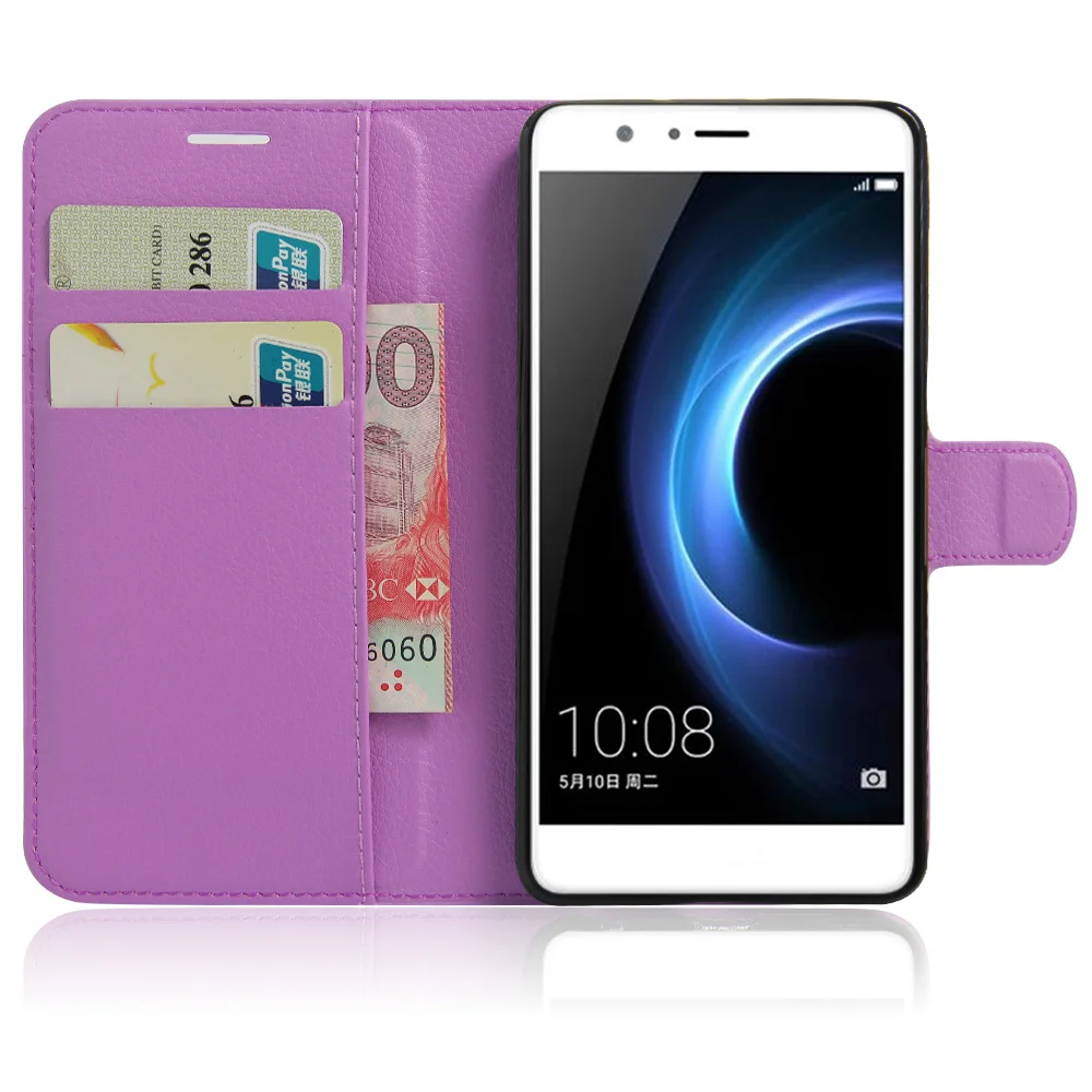 

Wallet Style Litchi Texture Flip Leather Cover Case for Huawei Honor 8 Magnetic Protective Shell With Stand Function