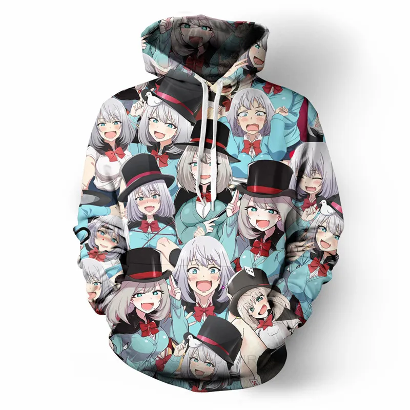 

SOSHIRL Magical Sister Anime Hoodies Hipster Funny Cool Cosplay Hoody Unisex Cute and Strange Magician Kawaii Pullovers Tops