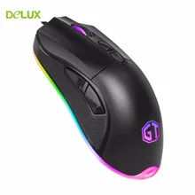 Delux M626 A3050 Universal Wired 4000DPI USB Optical Gaming Mouse High Quality With Colorful LED RGB Light Smooth Mouse Wheel