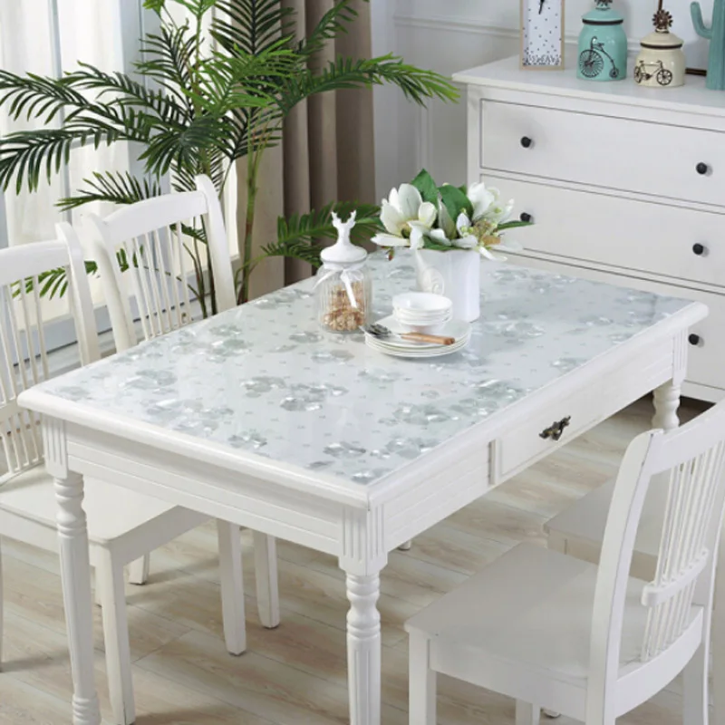 HAZY PVC Tablecloth Waterproof PVC Rectangle Table Cloths Coffee Table Mat Dining Table Mat Kitchen