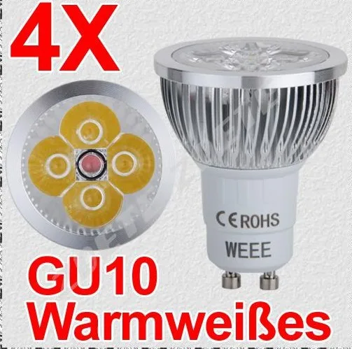 

DC 12V MR16 4W 4 LED Spotlight Bulb Light Lamp Warm White Energy Saving Spot light Worldwide FreeShipping