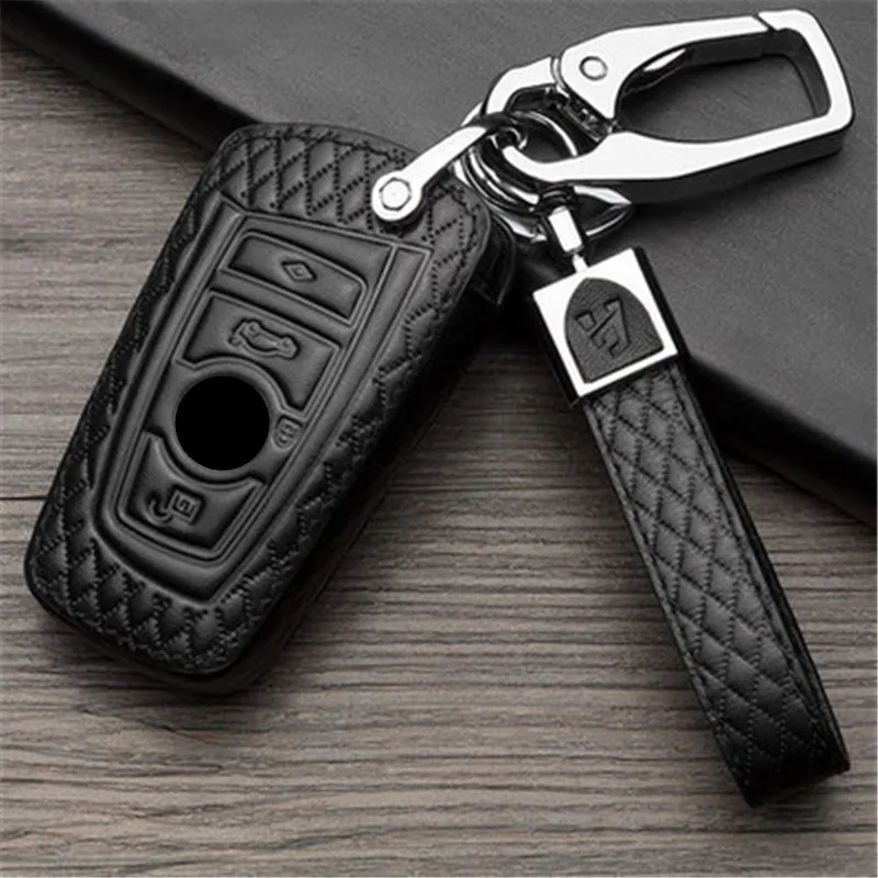 

Genuine Leather Car Key Case Key Cover Key Shell Protector for BMW X5 F15 X6 F16 G30 7 Series G11 X1 F48 F39 Accessories