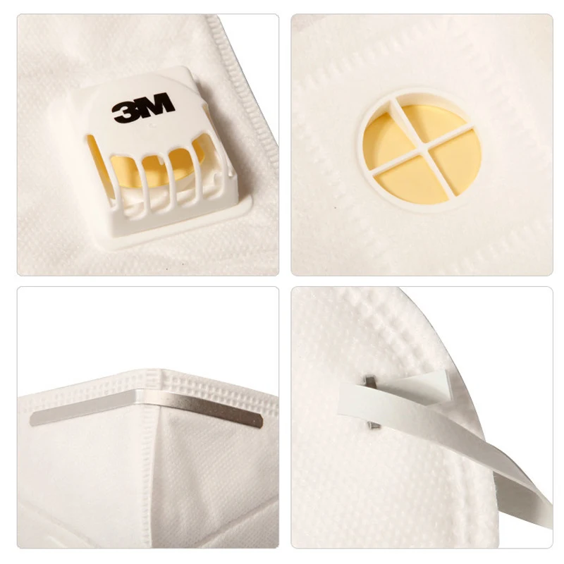 5pcs 3M 9001V Anti dust PM 2.5 Mask Anti influenza Breathing valve non woven fabric folding filter mask Adult N95 safety masks 5pcs 3M 9001V Anti dust PM 2.5 Mask Anti influenza Breathing valve non woven fabric folding filter mask Adult N95 safety masks