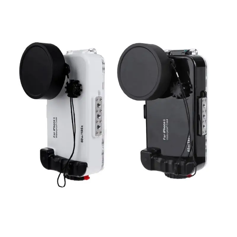 Goede ALLOET Onderwater 60 m 197FT Duiken Schieten Lens Case Cover Voor iPhone 8 Telefoon IPX8 Waterdicht explosieveilige gevallen Voor iPhone8