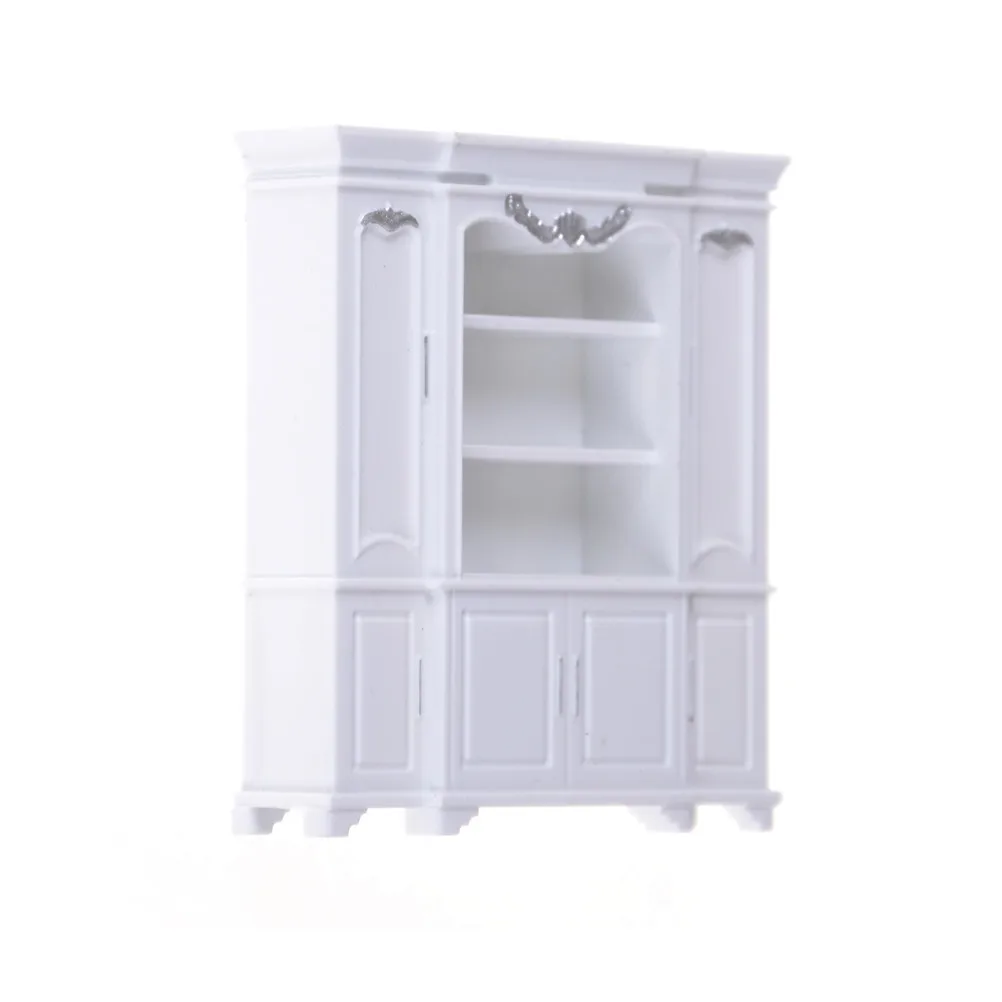 1 шт. 60*20*67 мм кукольный домик миниатюрная мебель Многофункциональный Пластик шкаф книжный шкаф белый