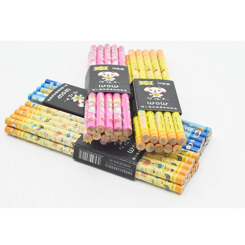 

20pcs/lot Cartoon HB Pencil Set Drawing and Writing Smoothly Non-toxic Pencils Top Quality Standard Pencils School Supplies