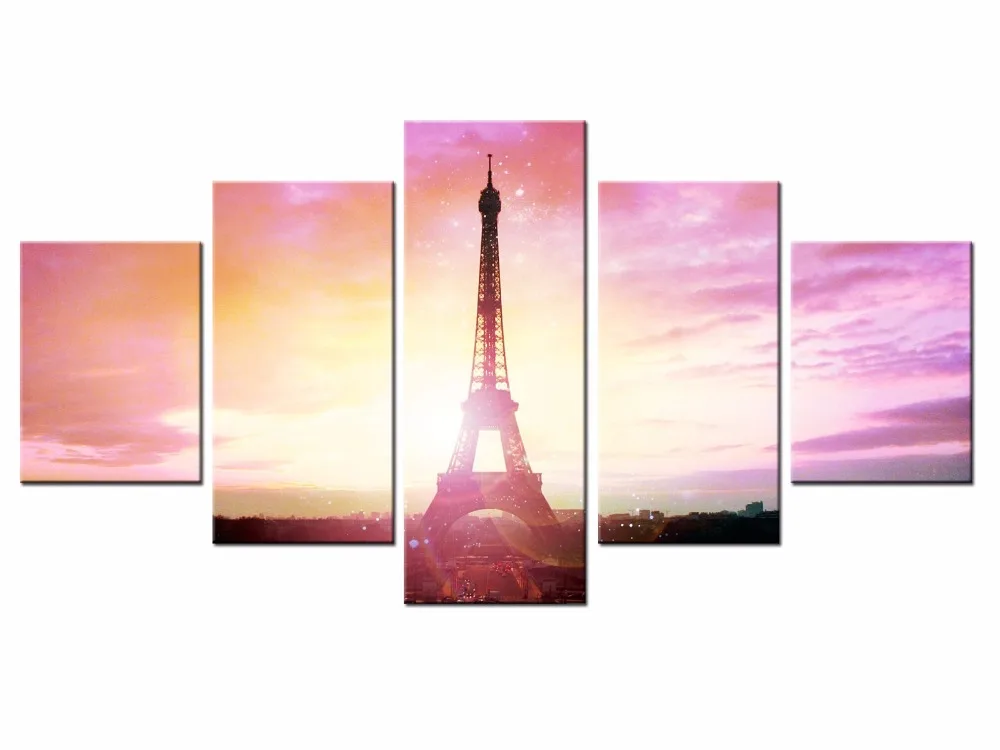 

Wholesale Beautiful city landscape Print Paintings Wall Art Home Decoration framed Canvas Oil Painting For Living Room