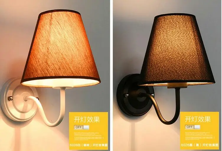 

A1 European style small hat wall lamp simple modern hotel bedroom living room American wall lamp FG349