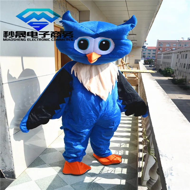 2018 new blue eagle Mascot Costume Adult Size Easter owl cartoon costume upscale boutique | Тематическая одежда и униформа