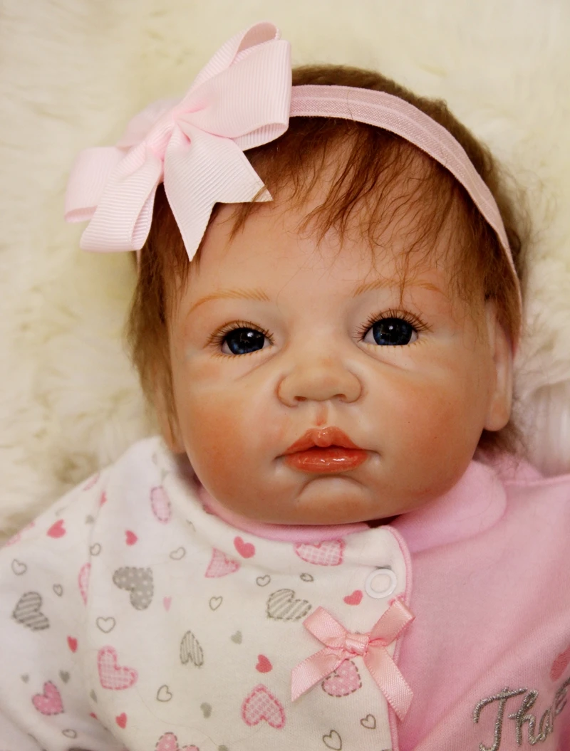Кукла Reborn Baby, 22-дюйма 55 см для новорожденных, силиконовая одежда ...