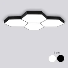 DX шестигранный светодиодный потолочный светильник, современный светильник для гостиной, светильник для спальни, кухни, поверхностное крепление, заподлицо, панель дистанционного управления