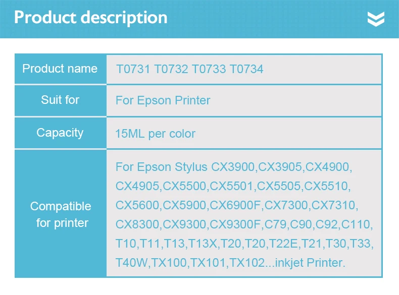 Aecteach T0731 Refillable патрон чернил для принтера Epson 73N стилус CX5900 T40W TX205 TX209 TX409 картриджи+ 400 мл принтер чернила