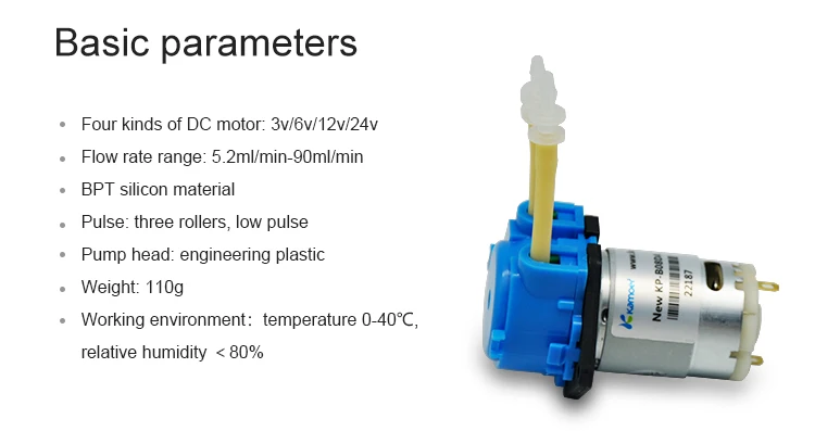 Kamoer NKP Перистальтический дозаторный насос 24 V/12 V/6 V/3 V, мини насос работающий на постоянном токе от воды и аквариум