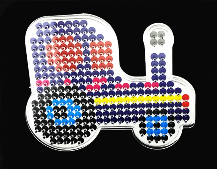 5 мм Хама бусины шаблон с цветной бумагой пластик трафарет головоломки Perler головоломки бусины Diy Прозрачная форма головоломки Pegboard - Цвет: 20
