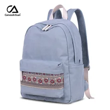 

Canvasartisan Women's Canvas Backpack Retro Style Daily Traveling Backpacks Bag Female Casual Floral Daypack College Bookbag