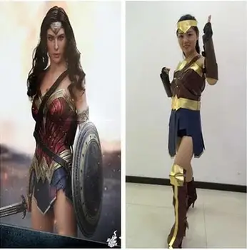 

Wonder Woman Costume Inspired By Batman v Superman Dawn of Justice League For Halloween Carnival Party