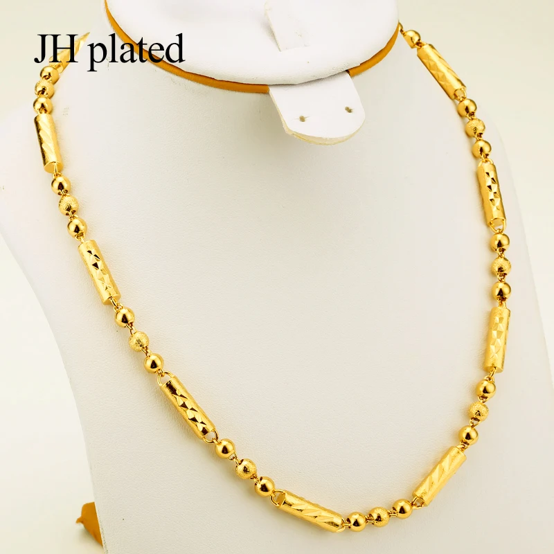 JHplated 50 см Эфиопия Ожерелье Женщины/Мужчины Золотые ювелирные изделия