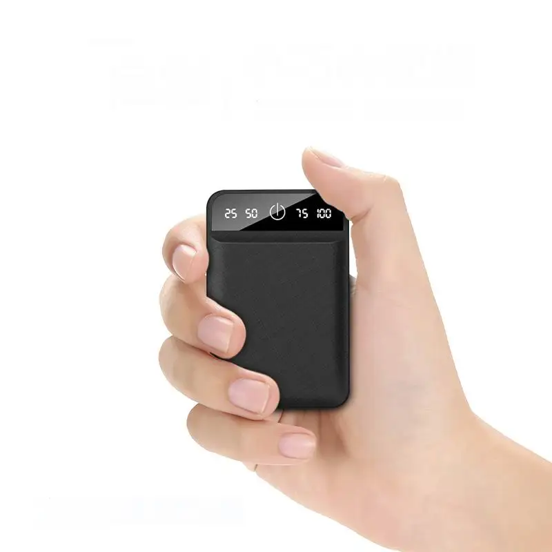 10000 мАч Power Bank для xiaomi mi iPhone мини аккумулятор светодиодный дисплей TF Micro SD