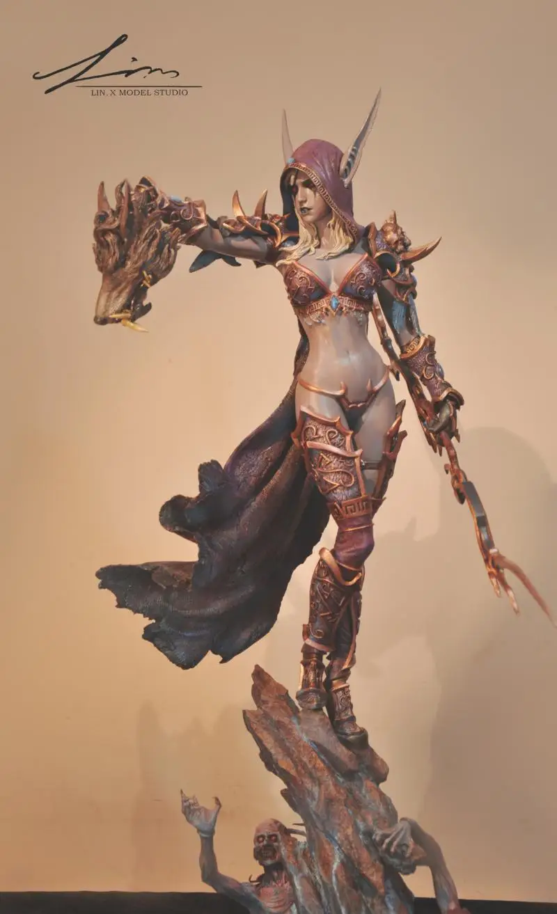 Модель вентиляторов wow Sylvanas Windrunner 66 см высота gk смолы статуя содержит светильник глазная фигура для коллекции