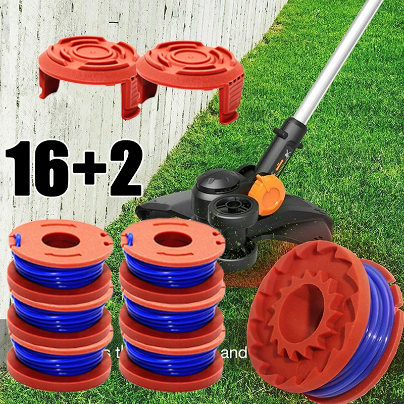 

Replacement TRIMMER LINE String Spools+Covers for WORX WG150/WG160 Lawn Mower