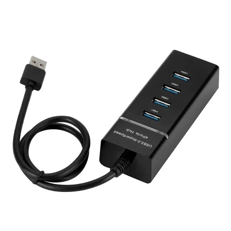 Hot 4 Port USB 3.0 Hub Super Speed 5Gbps Converter Cable Adapter Splitter for Laptop PC Notebook High Quality 4 Port USB 3.0 Hub