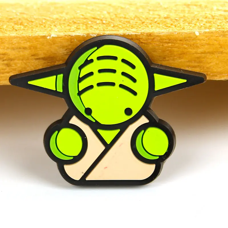 Novelty Cute 6Pcs/Lot PVC Cartoon Star Wars Garden Shoes Buckles Accessories Charm Decorations Fit Bands/Bracelets/Croc/JIBZ D29