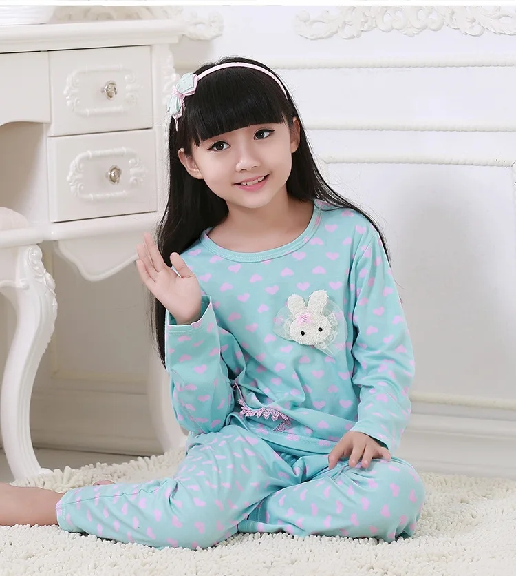 Hot Sale Children Pajama Sets Cotton Kids Pijamas Set Long sleeve