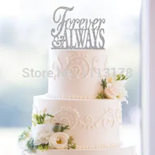 Акриловые блестки навсегда и всегда торт Топпер-на заказ день рождения для новобрачных, вечеринка в честь новорождённого торта топперы украшения вечерние