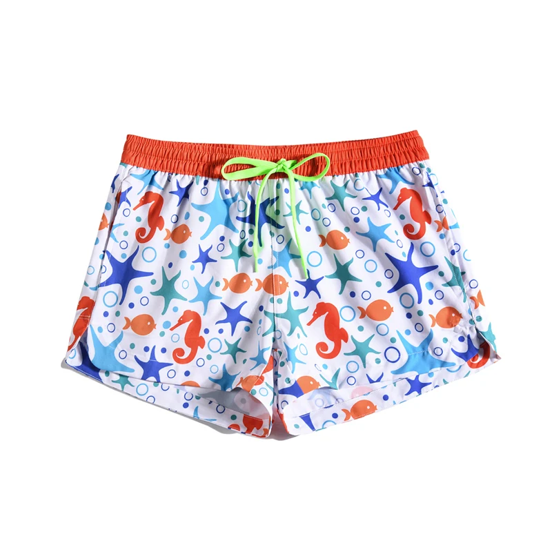 

Quick-drying 3D Shorts Beach Womens Creative Graffiti Drawstring Elastic Tape Loose Board Shorts Bermuda 2019 Summer Holiday