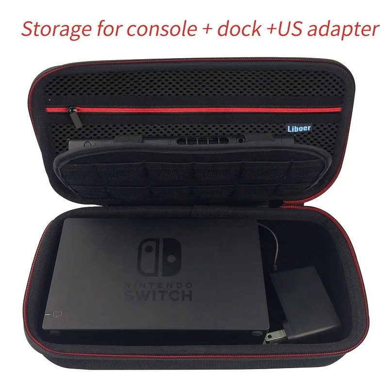 Hard Storage Carrying Case Portable Travel Bag with Handle for Nintendo Switch Console JoyCon Controller AC Adapter Charger BN30 16