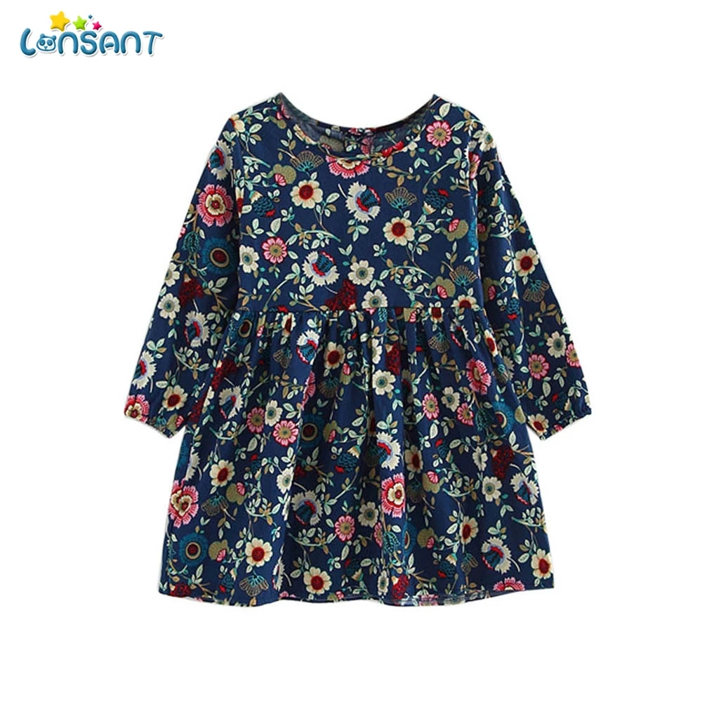 

LONSANT Baby Dresses 2018 Toddler Baby Girls Dress Long Sleeve Princess Party Pageant dresses Kids Clothes Party dress for girls