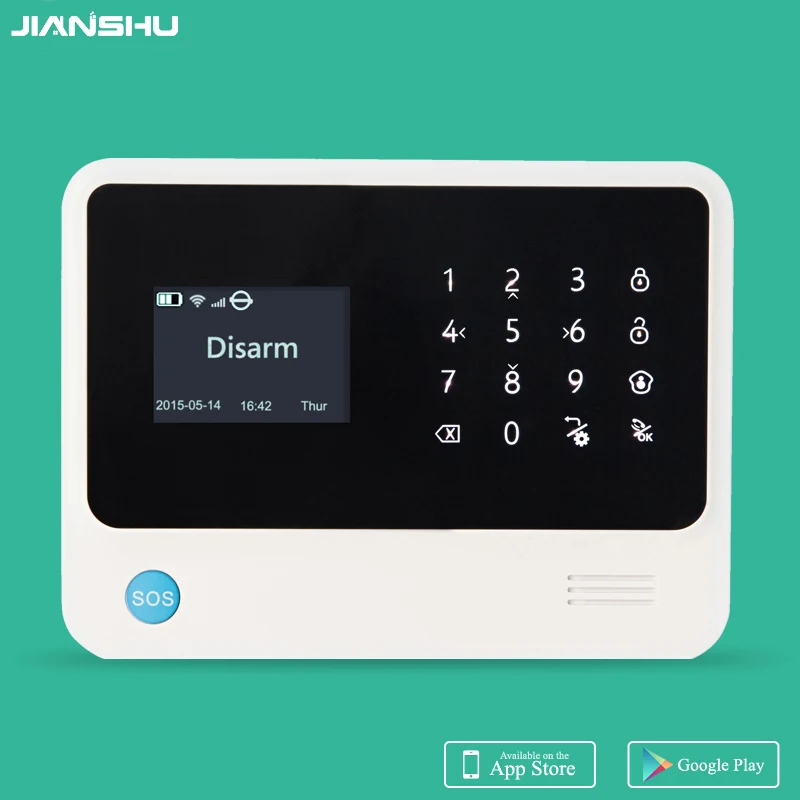 New version 3G GSM Wifi home security intruder alarm Mobile phone APP control smart home 3g wifi alarm contact ID projects alarm