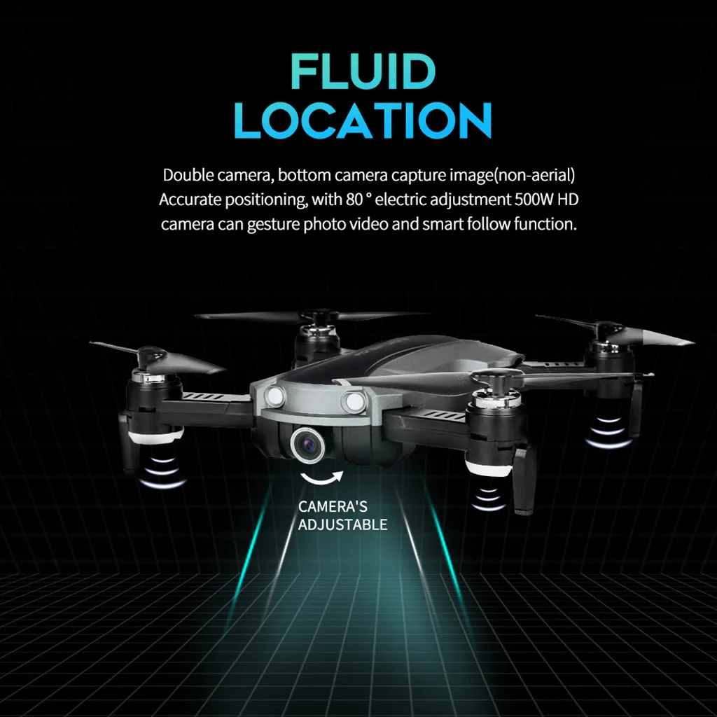 

MUQGEW D803 WIFI FPV Electrically adjustable 1080P Camera Foldable RC Drone Quadcopter
