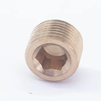 

M12x1mm Metric male Thread Brass Pipe Countersunk Plug Internal hex head socket Allen Head Pipe fittings